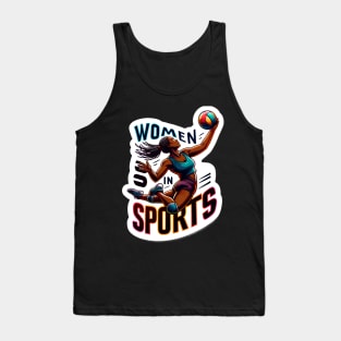 Women in Sports - Empowered Female Volleyball Player Tank Top